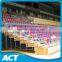 Manually operative telescopic gym seating system
