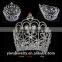 Fashion Crystal Silver plated Full Round princess crown for girls