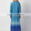 dubai abaya wholesale Islamic Clothing Front Zip Gradient Color Abaya Dress