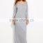 latest design straight dress styles off shoulder women maxi dress long sleeve