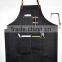 high quality personalized logo custom baker cotton denim apron with nylon strap