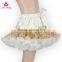 Tulle Sequin Puffy TuTu Skirt Baby Girl Gilttery Golden Sequin Dance Wear Girls Fashion Dress With Ribbon Bow DR6011507