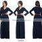 New 2016 Women's V-Neck Long Sleeve Elegant Evening muslim dress abaya