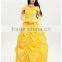 2017 Adult Belle Princess Cosplay Costume Beauty and The Beast Halloween costume Party dress
