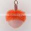 faux rabbit fur peach heart super Meng cell phone bag pendant key ring keychain special