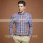  2016 new style bright check pattern cotton shirt elegant for men