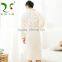 100% Cotton Soft Pure Milk White Plush Bathrobe