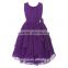 blue girl irregular chiffon princess dress/xnanbhi purple flower chiffon princess dress/new design girl holiday fashion dress