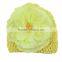 baby knitted hat with big pretty flowers
