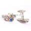Jewel Encrusted Rhinestone Slipper Shirt Men Cufflinks