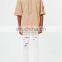 Mens Oversized Fit Tan Drop Shoulder Sleeve Pocket Sweatshirt