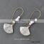 Fashionable simple scalloped pink crystal drop earrings natural stone jewelry