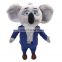 Adorable Blue Color Baby Koala Bear Soft Plush Toy With Scarf 2017 Custom Cute Stuffed Animal Soft Plush Koala