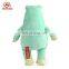 Wholesale light green frog stuffed toy plush pillows