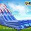 Blue double side inflatable slide with mesh