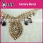 2016 Fashion jewelry handmade parkle acrylic square bead gold necklace for collar dubai gold jewelry necklace
