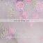 2016 popular floral fabric embroidered organza fabric