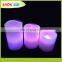 Remote control LED candles with blue/red/green/ flickering