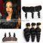 wholesale hair weave distributors loose wave Ear to Ear Lace Frontal Closure with bundles brazilian hair