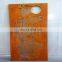 Laser cut metal artwork corten steel screen