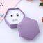 yellow heart shape paper packaging gift box with lid