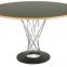Modern creative design large round wood metal leg dining tables for restaurant