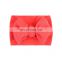 Peach solid colors corn handmade one piece big bow hair accessories hot sale baby girl knit headbands