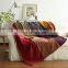 RAWHOUSE wholesale price chenille blanket throws retro woven blanket with tassel