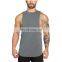 OEM logo print Muscle training Mens Drop armhole Plain cotton Tank Top