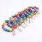 Girl Rainbow bracelet Children Colorful Beads with alloy pendants Girl Gift 9Colors