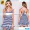 2015 Summer Striped Ruffle Women Rompers