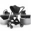 colorful frame air wheel baby carriage 3 in 1 baby stroller