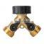Garden y shaped copper brass hose connector fitting