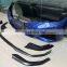 5pcs Glossy Painted Black PP Car Front Bumper Lip Spoiler for BMW 3 Series G20 G28 Sport 2019-2020