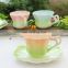 Factory direct wholesale bone china flower tea set ceramic cup and saucer flower tea cup coffee cup afternoon tea set