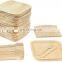 wedding  wooden cutlery tray set round and square disposable cup and plate  dinner  Palm Leaf  plates  for wedding et we t