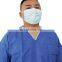 disposable blue V-shape collar scrub suit set for surgeon