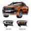Manufacture Auto Headlight Parts Three LED Modified Head Light For Ford Ranger T7 2015-2020