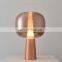 Chrome/Gold/Rose Gold Glass Table Light Post Modern Table Lamp Glass Bedside Night Lamp