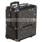 PRO Makeup Artist Rolling Train Case w/ 4trays & Dividers,Aluminum Travel Cosmetic trolley case