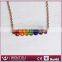 Color Ombre Spectrum Lucky Pride Crystal Summer Rainbow Necklace
