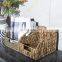HBK magazine newspaper organic water hyacinth rattan storage basket for schoolroom and bedroom