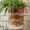 New Design Floor Plant Holder rattan boho indoor plant stand Unique Planter Vintage Plants Basket Wholesale