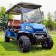 Electric golf cart with raised chassis, 6 seats