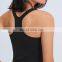 Nude Feeling V Beauty Back Workout Training Sportswear With Pads Yoga Fitness Women Tank Tops