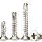 Stainless Steel Phillips Countersunk Head Self Drilling Screw Flat Head Roofing Screws