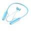 Neck Hanging Headset Multi Function TF Card MP3 Wireless Audio Earphones Stereo Bass BT TWS Sports Neckband Earphone