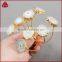 Mystic Adjustable Bangle Sun Flower White Solar Quartz Jewelry