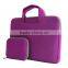 Purple neoprene Portable Soft Sleeve Ultrabook Notebook Laptop Bag Briefcase Handlebag Pouch for Mackbook