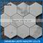 Customized Irregular shape oriental white marble mosaic designs